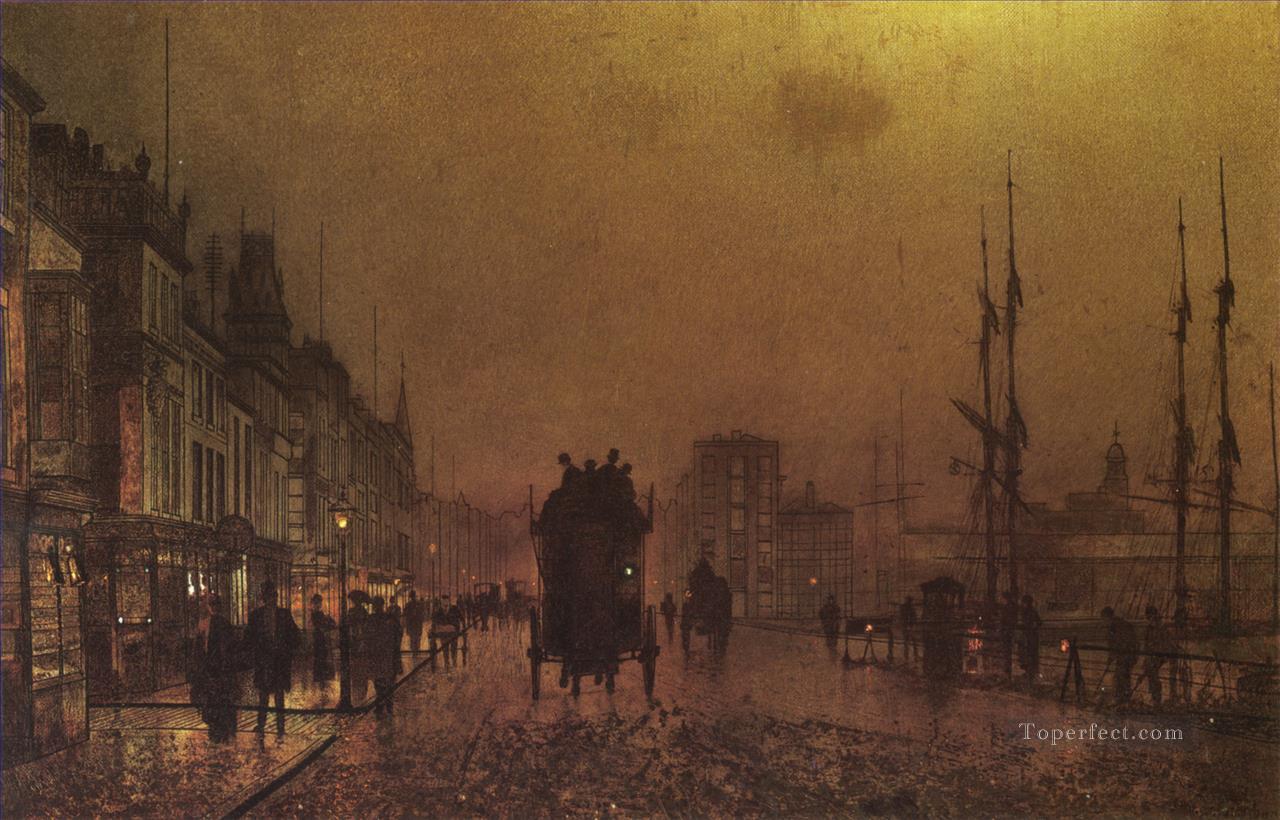 Glasgow Docks city scenes John Atkinson Grimshaw Oil Paintings